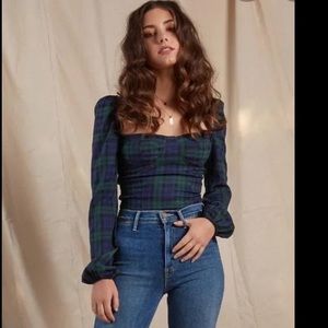 Lani the Label Aspen Plaid Bodysuit, SMALL